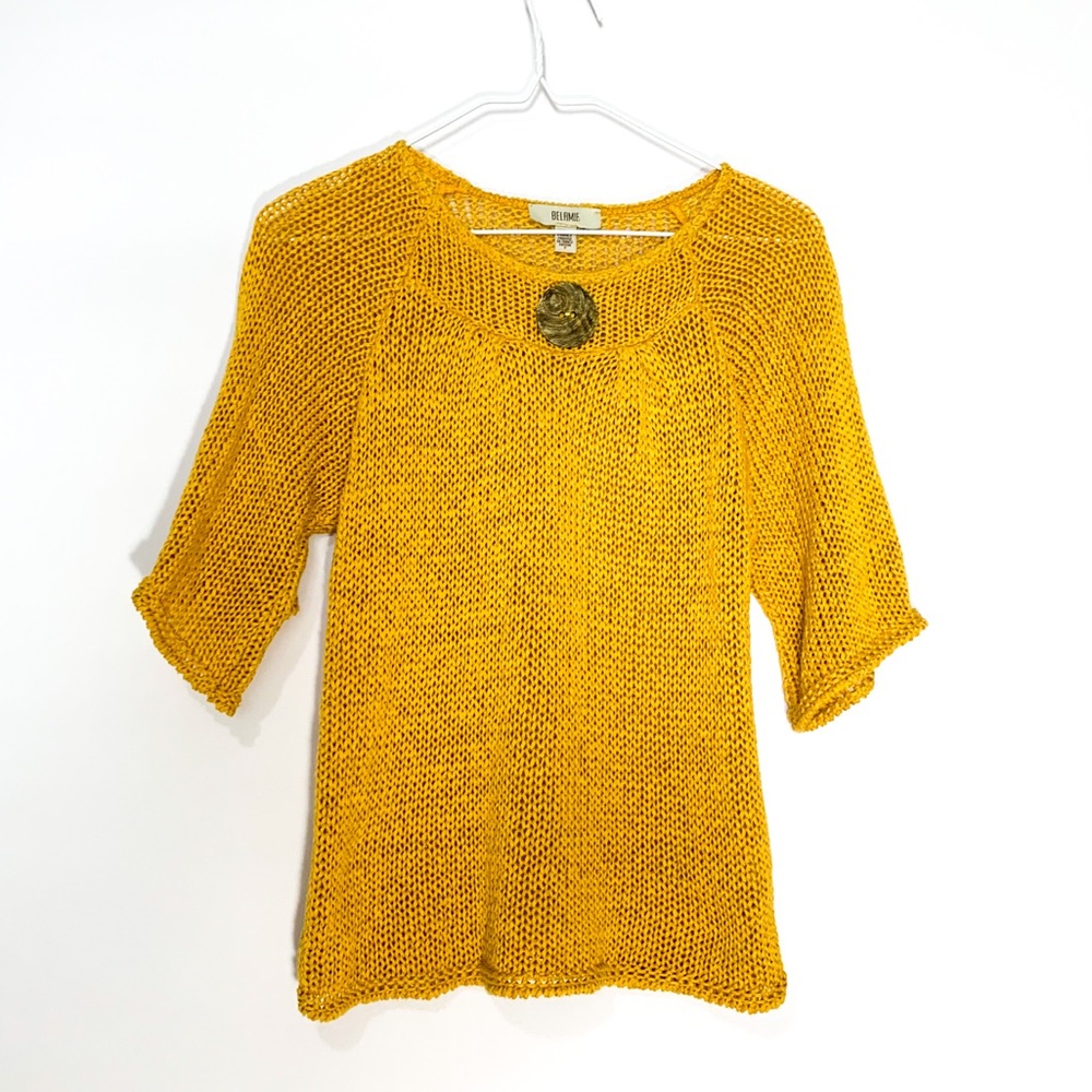 Bellami- Honey Mustard Yellow loose knit 🌻